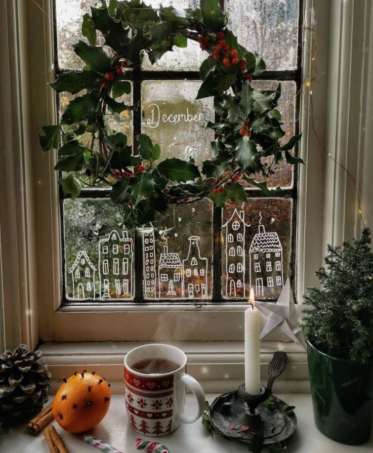 decoracion ventanas navidad