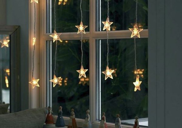 luces navideñas para decorar la ventana