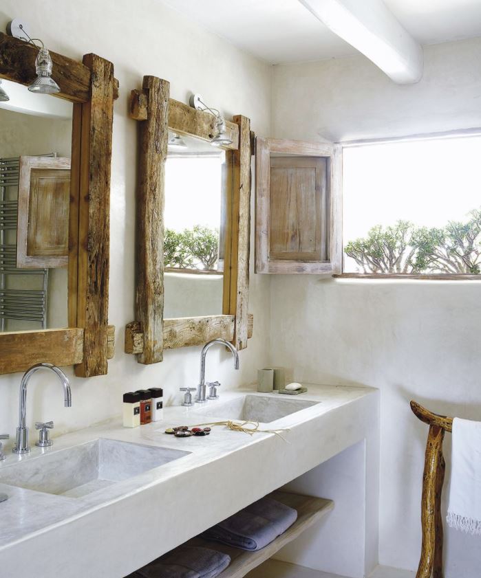 lavabo estilo rustico hogar