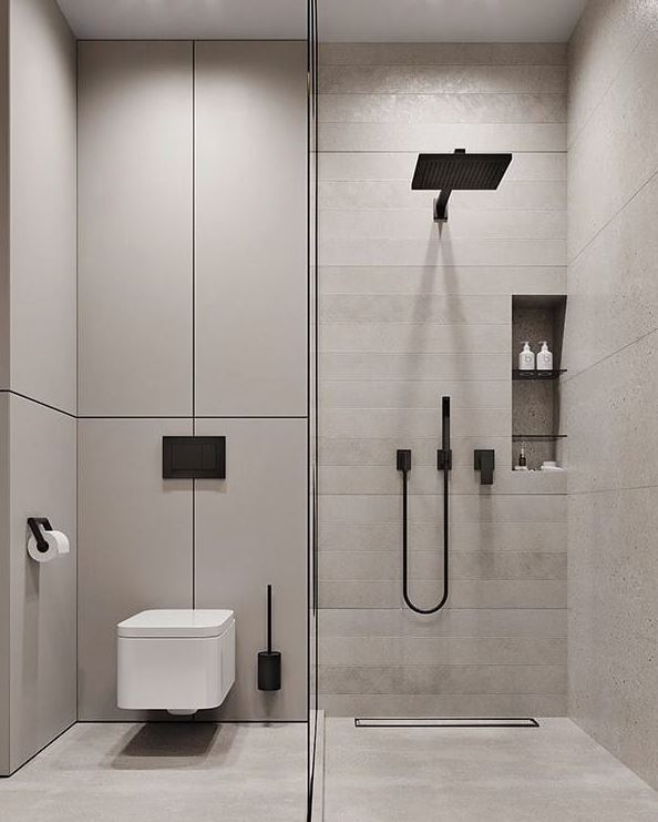 baño minimalista pequeño moderno