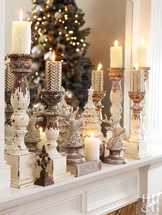 decorar con velas en navidad