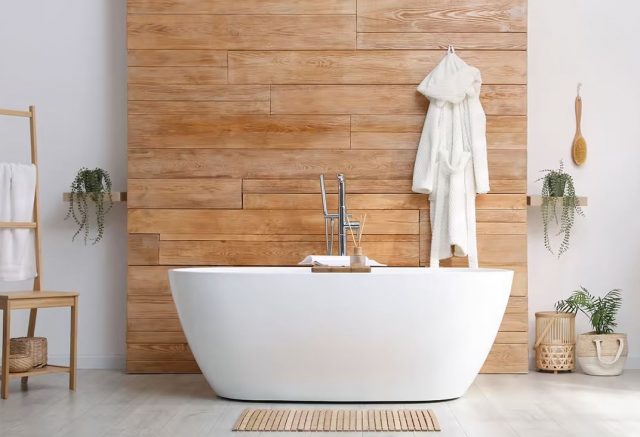 cómo meter la madera en el cuarto de baño