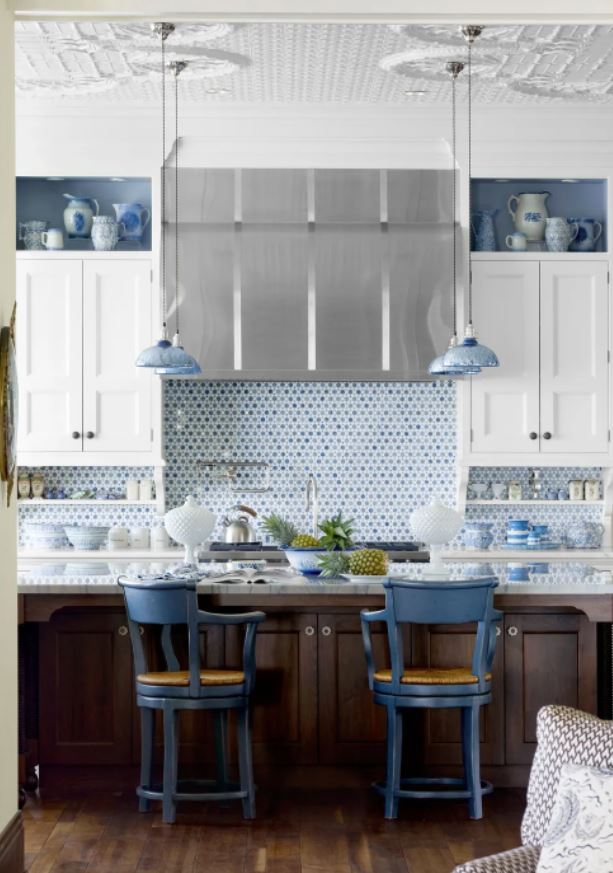 fotos azulejos para cocina azul