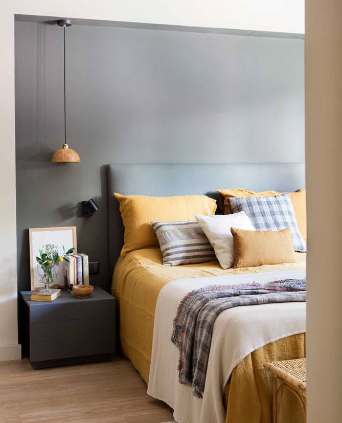 ideas para pintar pared cabecero dormitorio