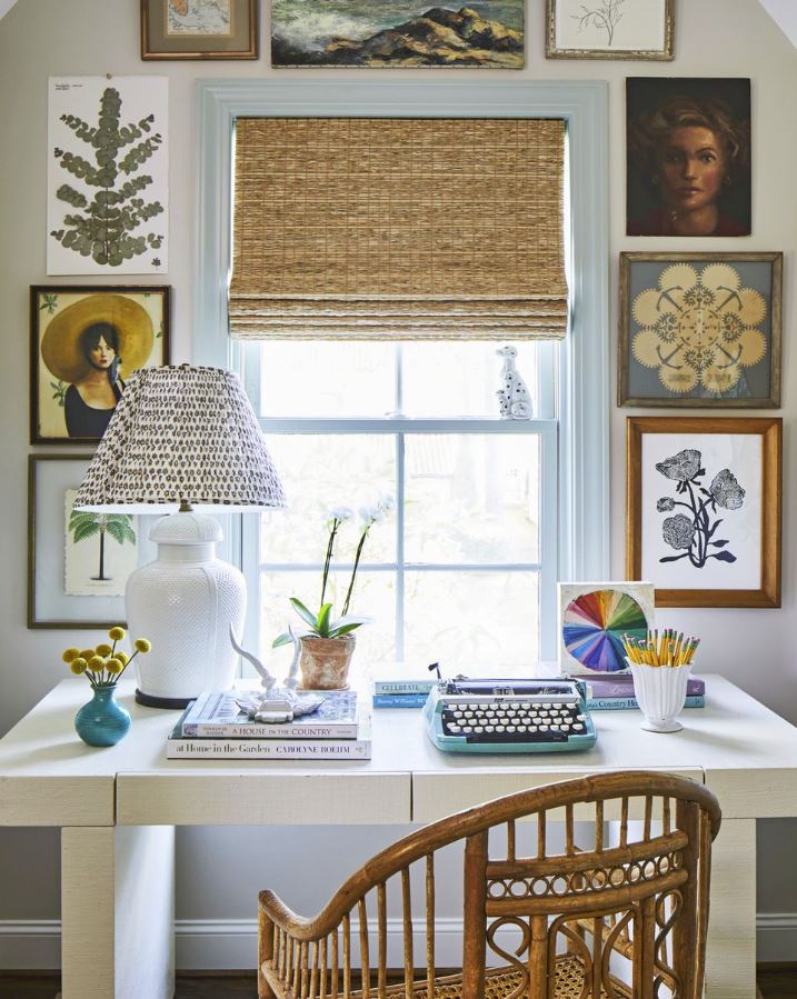 habitacion de estudio retro vintage